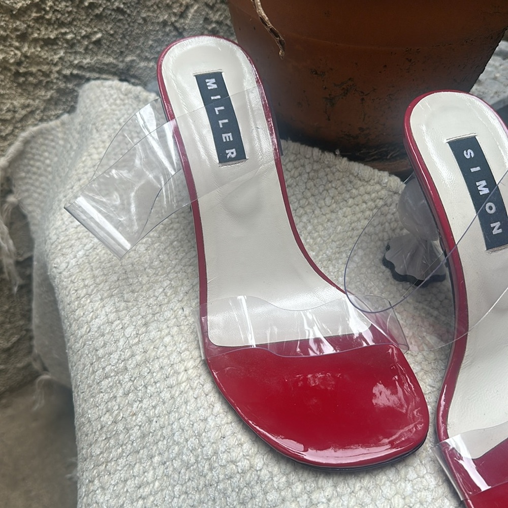 Simon Miller Candy 75 Mule Heels Vegan Pattern Leather - Picture 4 of 10